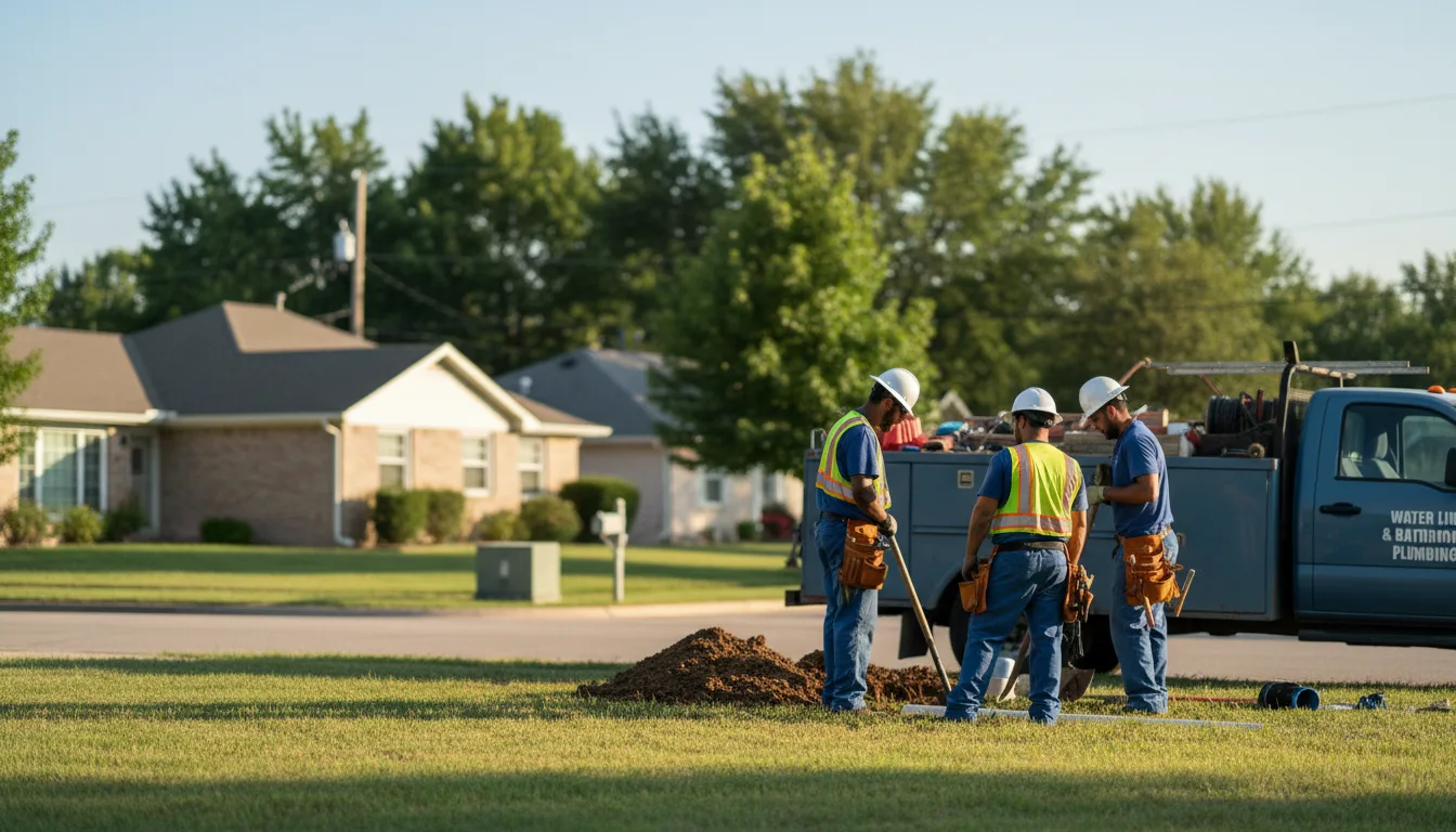 Residential water line and bathroom plumbing service in Chickasaw, OH